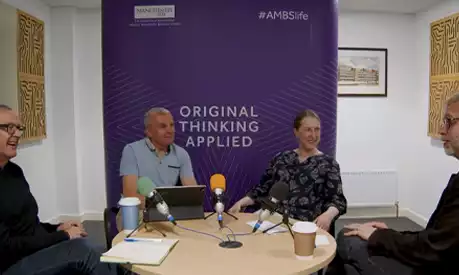 A screenshot from the recording of the Original Thinking Podcast titled Lessons from Covid 19