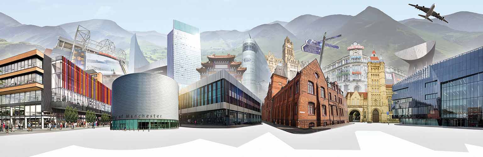 Manchester buildings collage